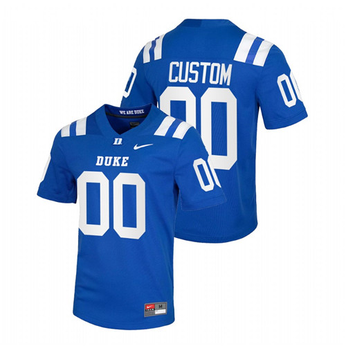 Custom Duke Blue Devils Blue College Football Jersey