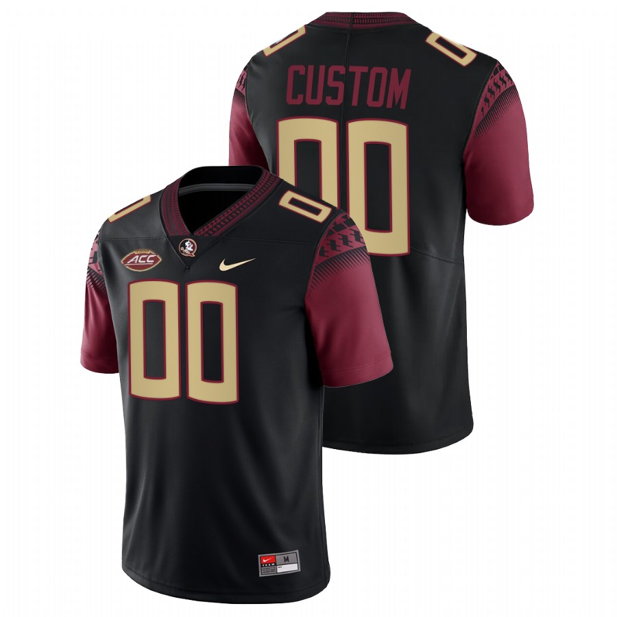 Custom Florida State Seminoles Black College Football Alternate Jersey