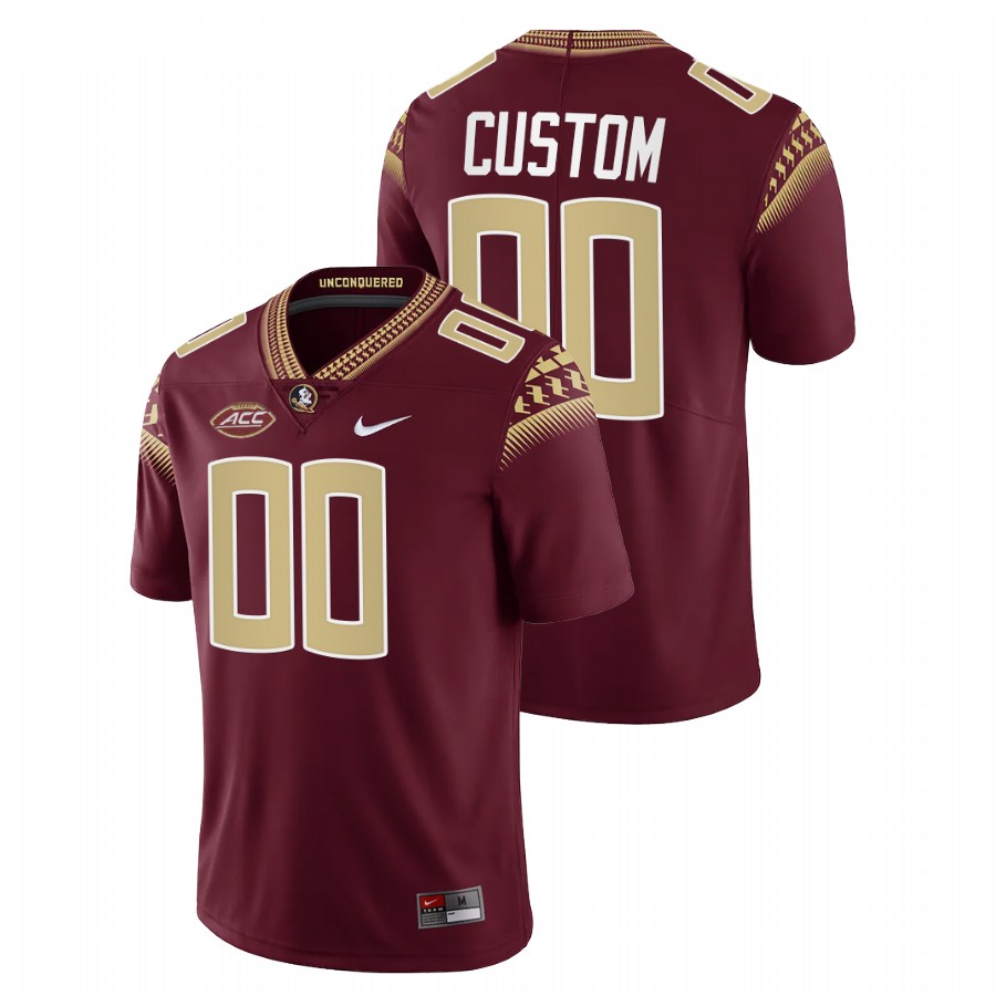 Custom Florida State Seminoles Garnet College Football Game Jersey