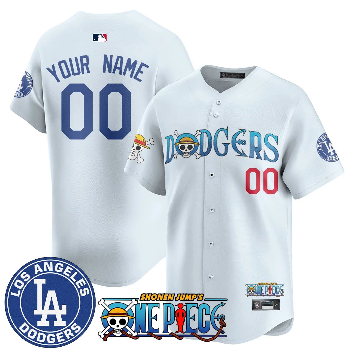 Custom Gender Name Los Angeles Dodgers OP 2025 Limited Jersey - All Stitched men white  custom