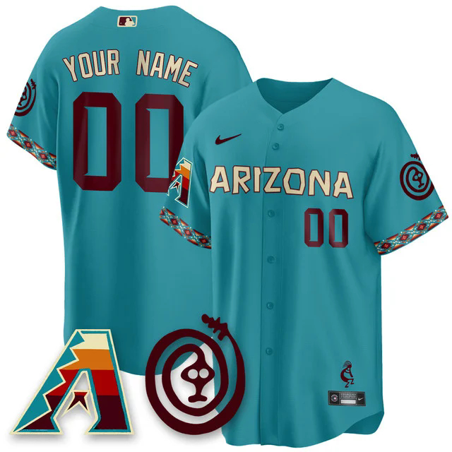 Custom GenderName Arizona Diamondbacks City Connect Concept Jersey V2 TEAL.webp