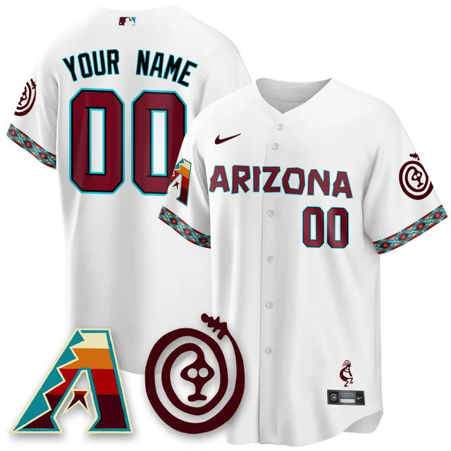 Custom GenderName Arizona Diamondbacks City Connect Concept Jersey V2 WHITE.webp