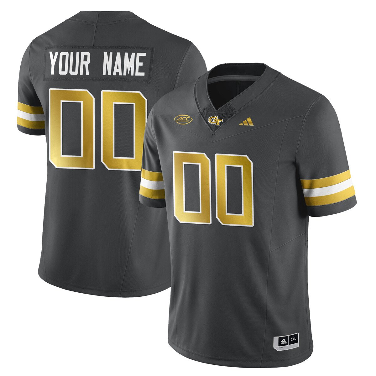 Custom GenderName Georgia Tech Football 2025 Limited Jersey DARK GRAY