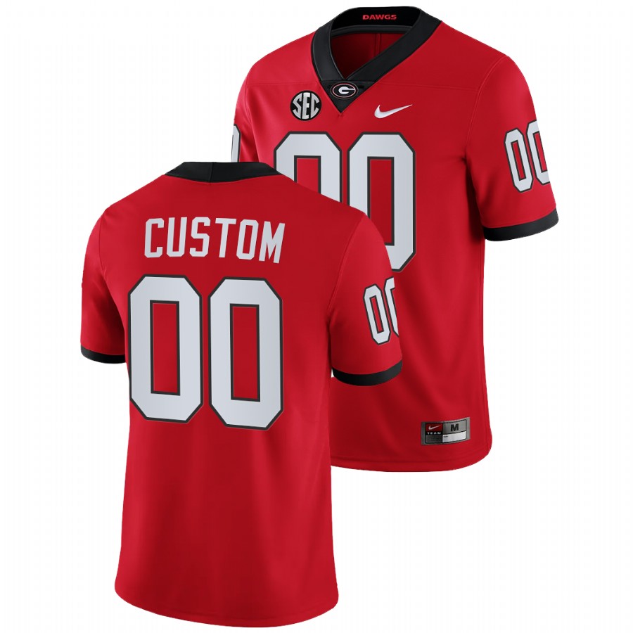 Custom Georgia Bulldogs Red 2022 Block Number Font Chick-fil-A Jersey