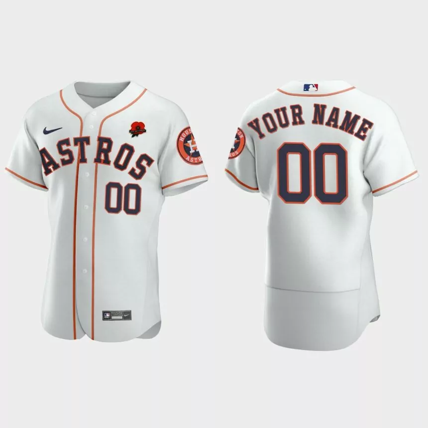 Custom Houston Astros 2021 Memorial Day Authentic Jersey – White
