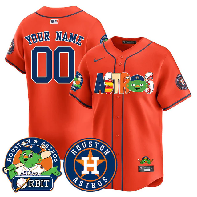 Custom Houston Astros Orbit Vapor Premier Jersey ORANGE.webp