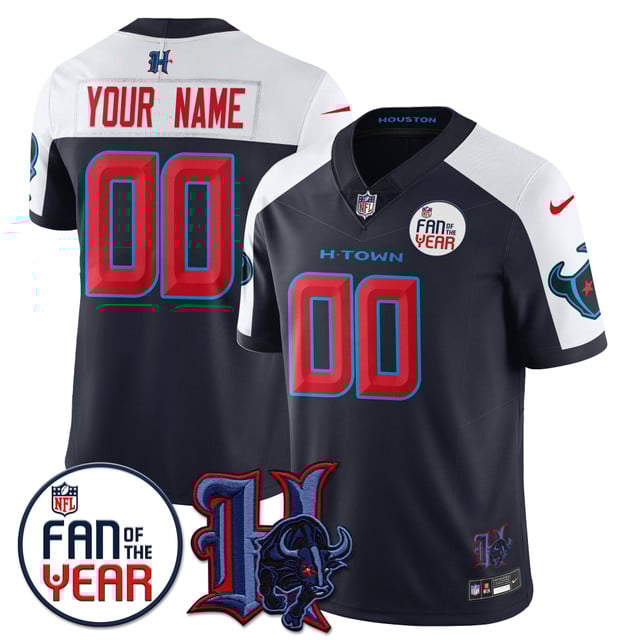 Custom Houston Texans Fan Of The Year Jersey