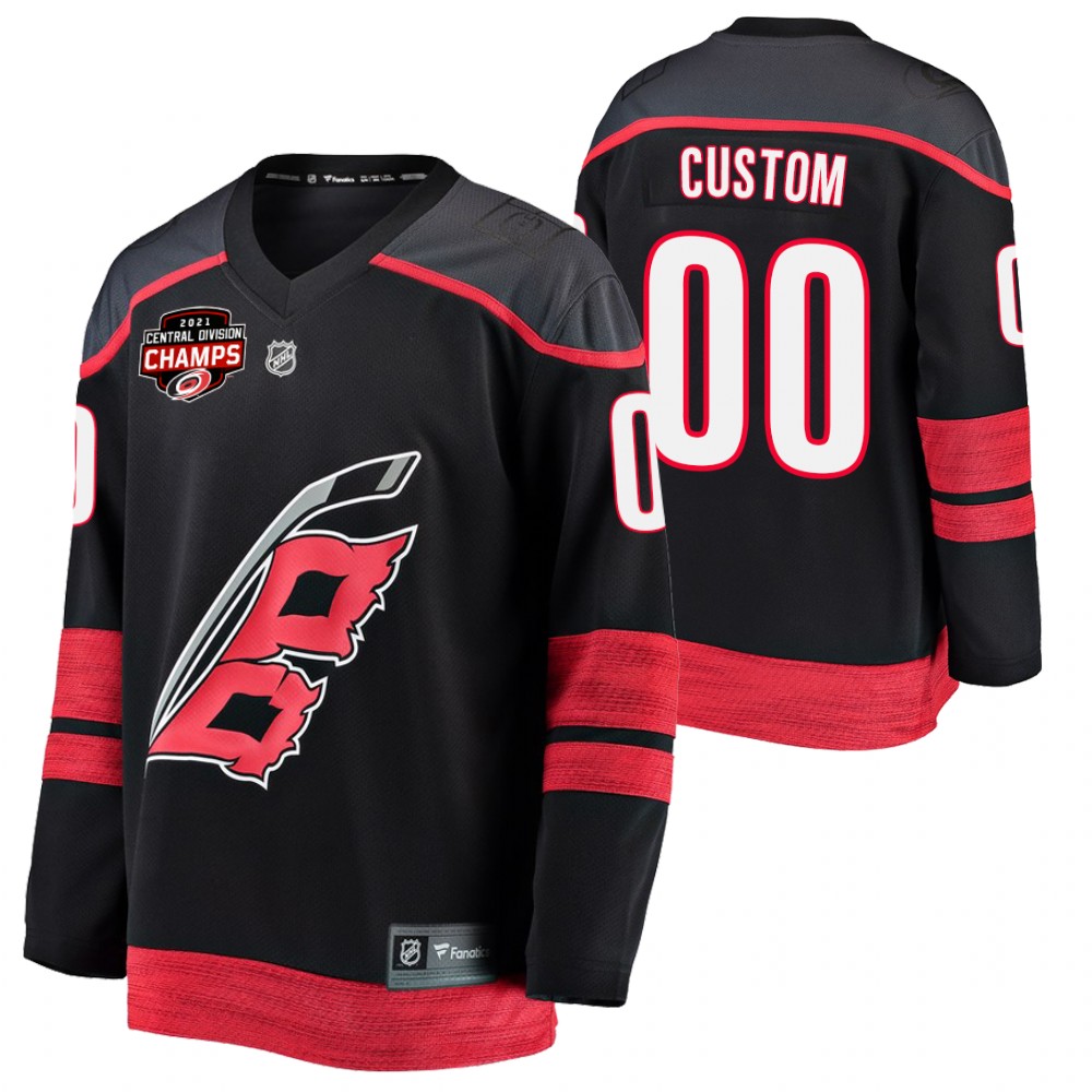 Custom Hurricanes 2021 Central Division Champions Black Jersey
