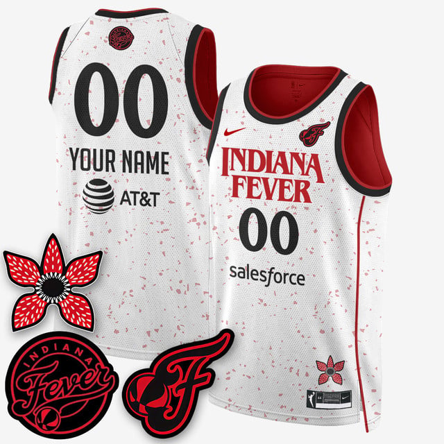 Custom Indiana Fever 'Stranger Things' Jersey white