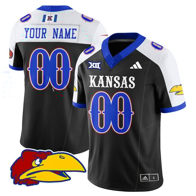 Custom Kansas Jayhawks Football 2025 Limited Jersey alternate