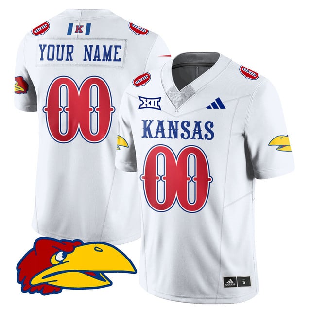 Custom Kansas Jayhawks Football 2025 Limited Jersey white