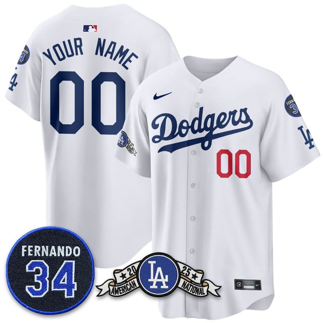 Custom Los Angeles Dodgers 2025 National League Champions Jersey