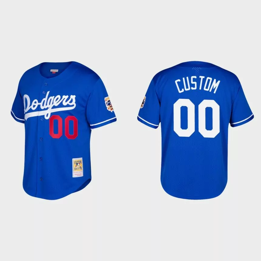 Custom Los Angeles Dodgers Cooperstown Collection Mesh Batting Practice Jersey – Royal