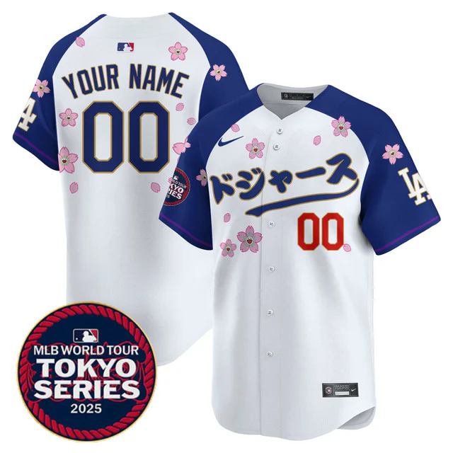 Custom Los Angeles Dodgers Tokyo Series 2025 Vapor Limited Jersey N6 ALTERNATE.webp