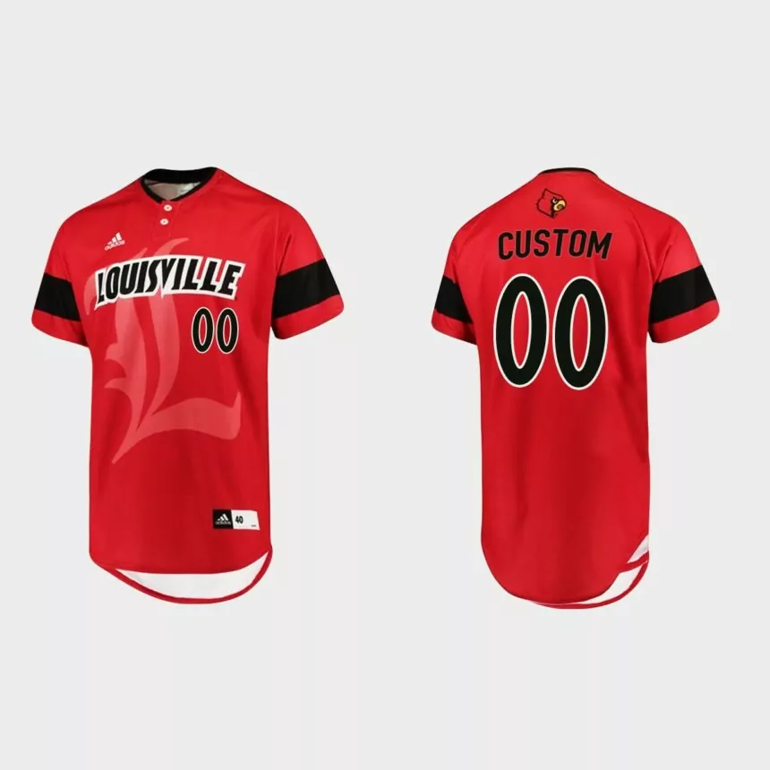 Custom Louisville Cardinals Replica Baseball Jersey – Red