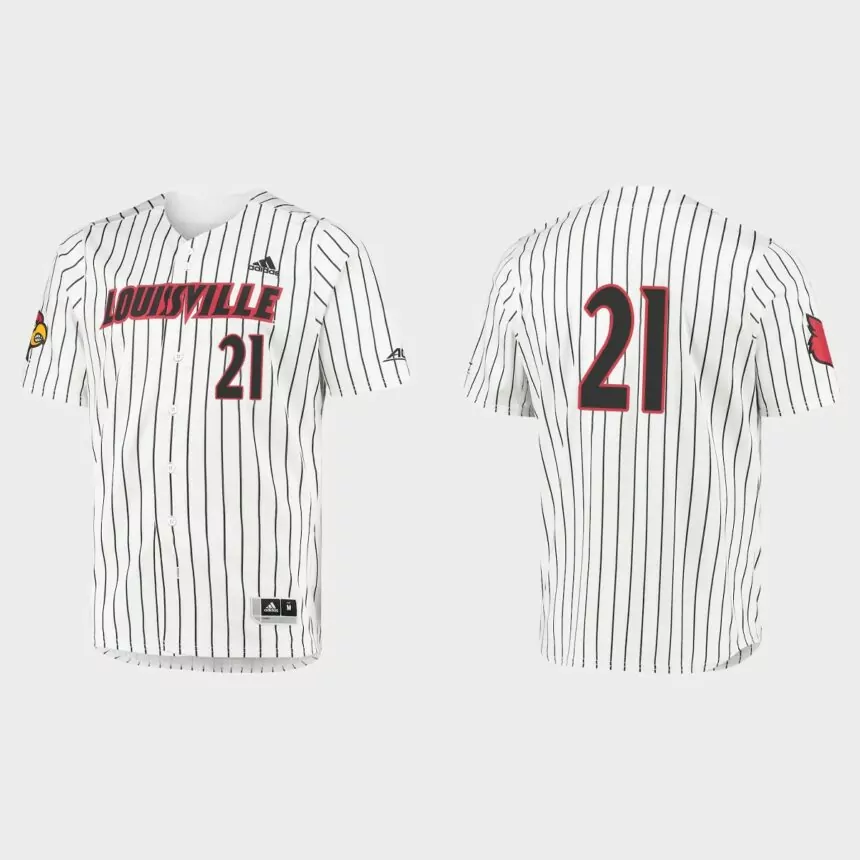 Custom Louisville Cardinals Replica Baseball Jersey – White