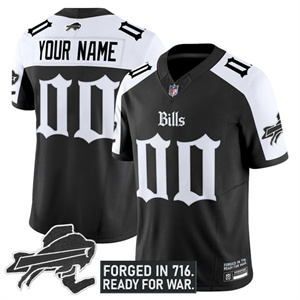 Custom Men's Bills New York Patch Vapor Limited Jersey - All Stitched Alternate