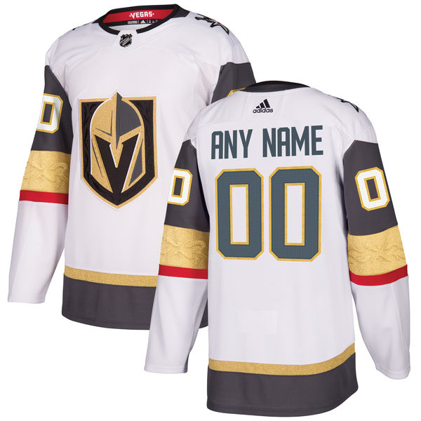 Custom Mens Vegas Golden Knights White Jersey