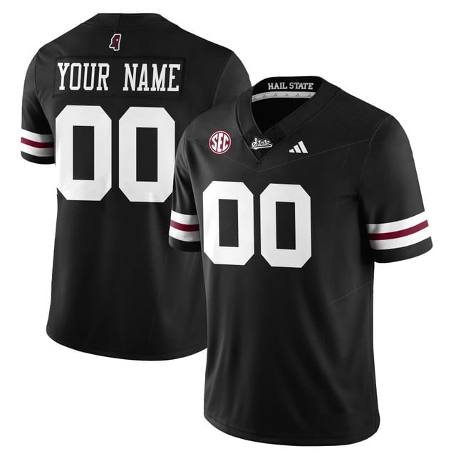 Custom Mississippi State Football Darkness Limited Jersey