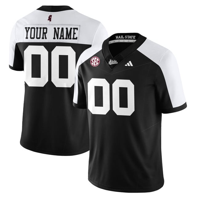 Custom Mississippi State Football Darkness Limited Jersey alternate