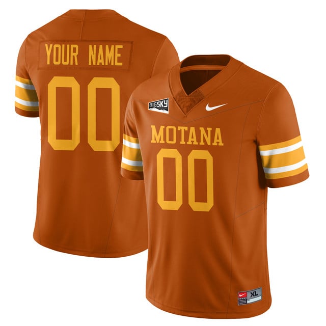 Custom Montana Grizzlies Football 1995 Throwback Jersey