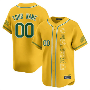 Custom NameGender Oakland Athletics City Connect Concept Jersey - All Stitched Yellow