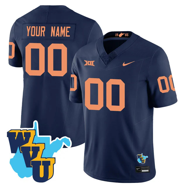 Custom NameGender West Virginia Mountaineers 1965-2025 Throwback Jersey.webp
