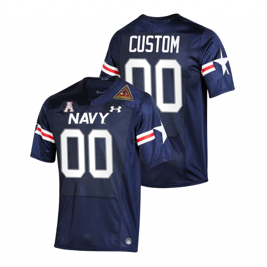 Custom Navy Midshipmen 2021-22 Navy Fly Navy Rivalry Game #00 Jersey