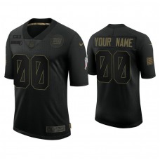 Custom New York Giants #00 Black 2020 Salute to Service Limited Jersey