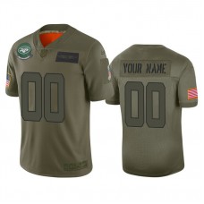 Custom New York Jets #00 Camo 2019 Salute to Service Limited Jersey