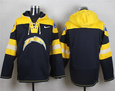Custom Nike Chargers Navy Blue Team Color Men's NFL Hoodies (Any name&number)