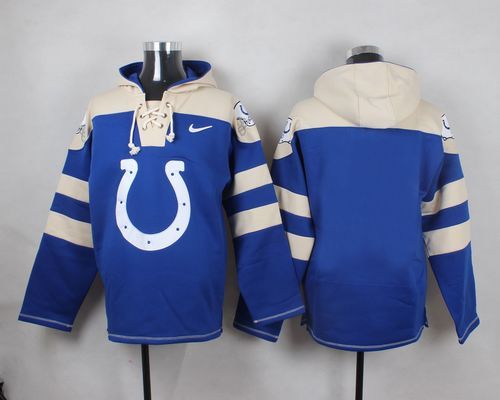 Custom Nike Colts  Royal Blue Player Pullover NFL Hoodie (Any name&number)
