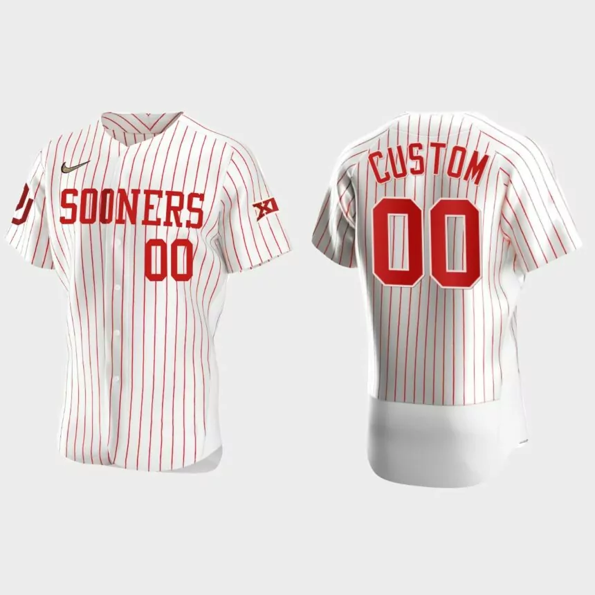 Custom Oklahoma Sooners 2021 Vapor Prime College Baseball Jersey – White