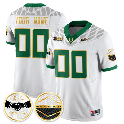 Custom Oregon Ducks 2025 Shoe Duck Jersey white