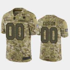 Custom Philadelphia Eagles #00 2018 Salute to Service Limited Camo Jersey
