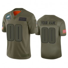 Custom Philadelphia Eagles #00 Camo 2019 Salute to Service Limited Jersey
