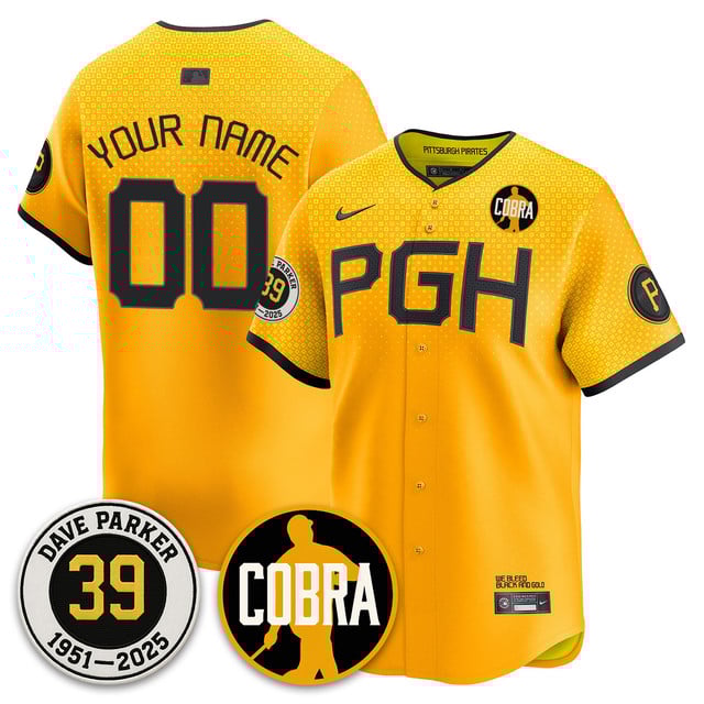 Custom Pittsburgh Pirates Memories Dave Parker Jersey- “COBRA” Patch CITY CONNECT