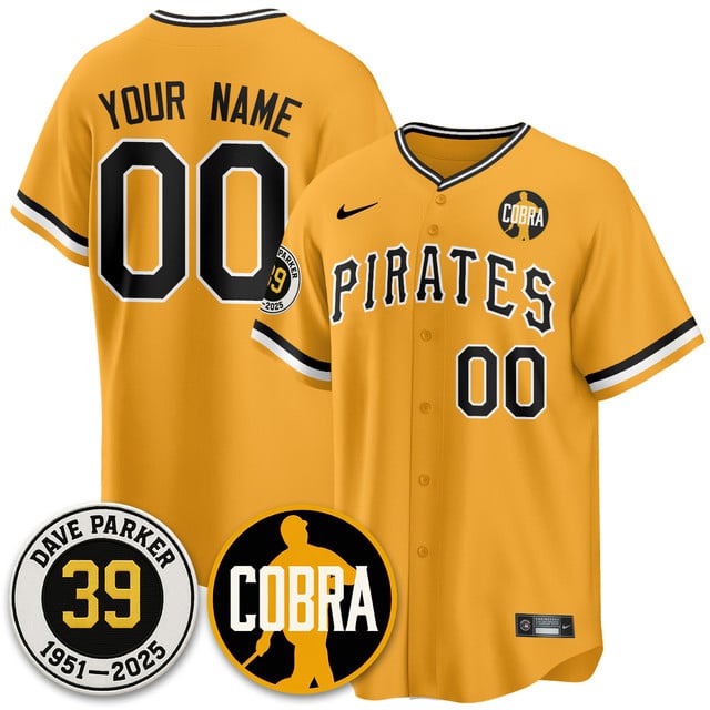 Custom Pittsburgh Pirates Memories Dave Parker Jersey- “COBRA” Patch THROWBACK