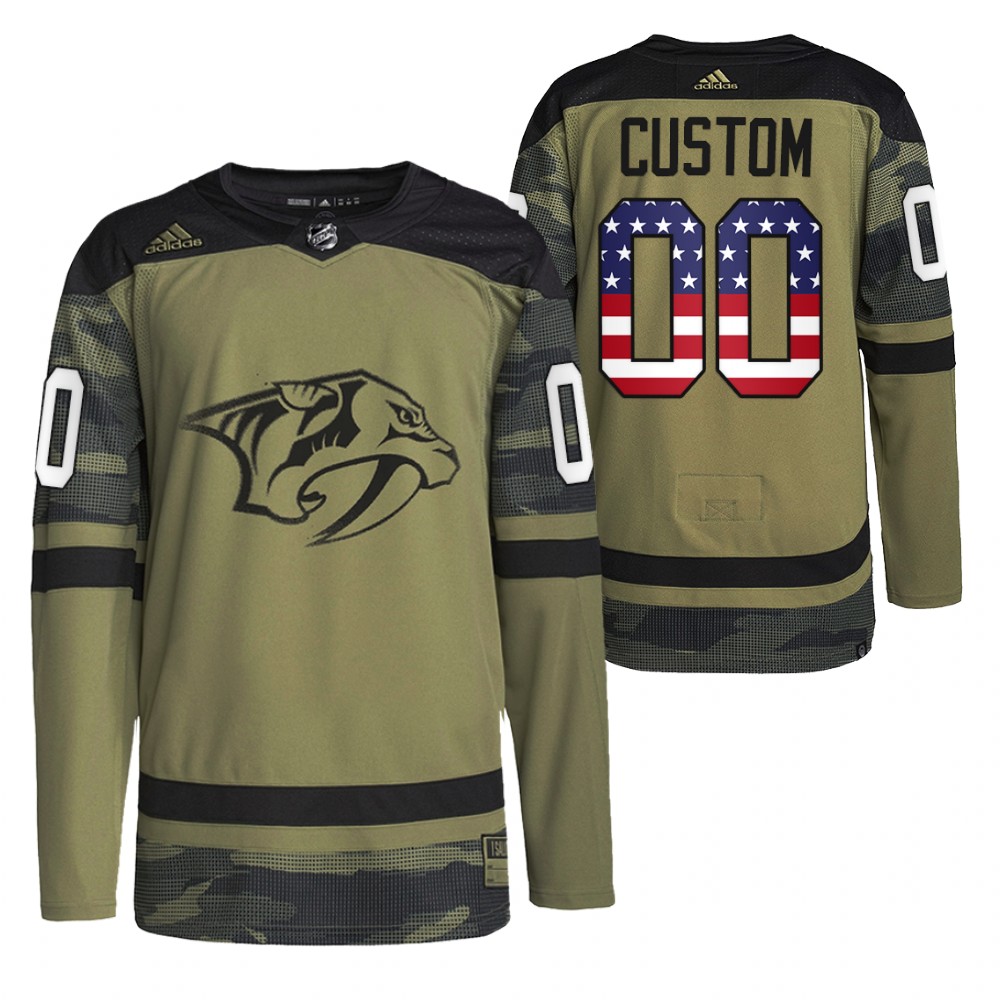 Custom Predators Military Appreciation Jersey Camo Practice