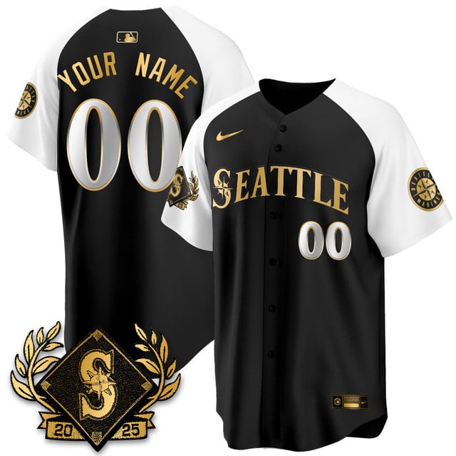Custom Seattle Mariners 2025 Series Gold Jersey alternate