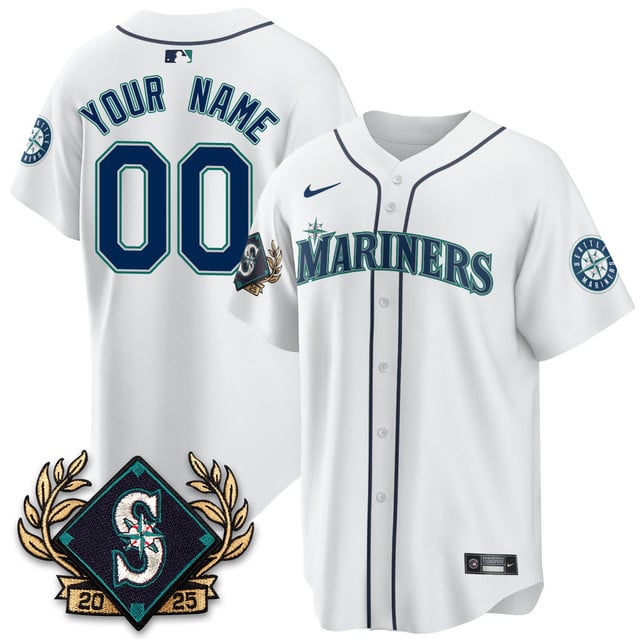 Custom Seattle Mariners 2025 Series Jersey white