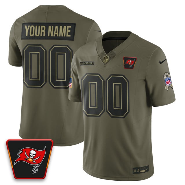 Custom Tampa Bay Buccaneers 2025 Salute to Service Limited Jersey