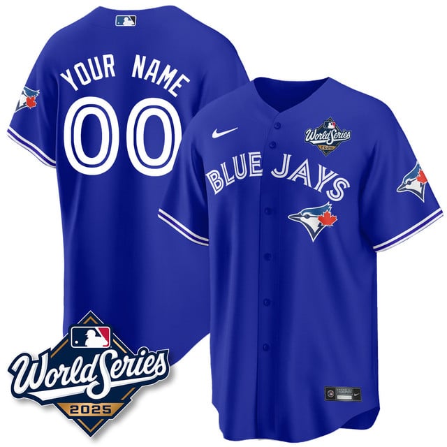 Custom Toronto Blue Jays 2025 World Series Jersey blue