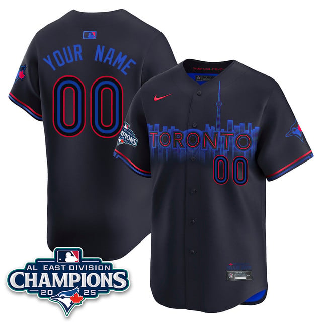 Custom Toronto Blue Jays AL East Division Champions Jersey black