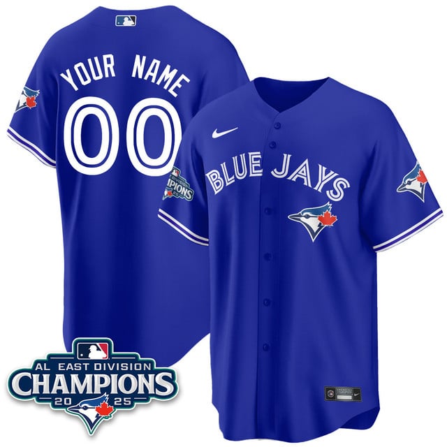 Custom Toronto Blue Jays AL East Division Champions Jersey blue