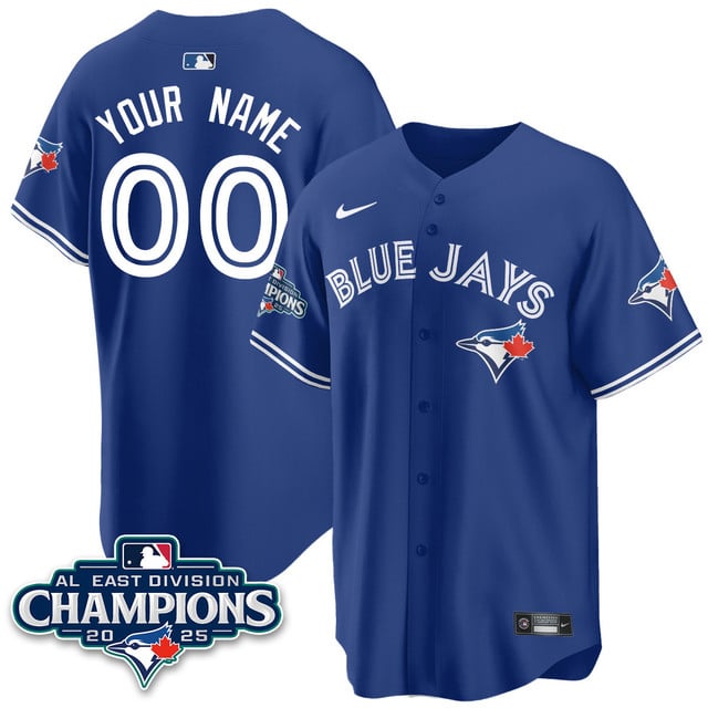 Custom Toronto Blue Jays AL East Division Champions Jersey royal