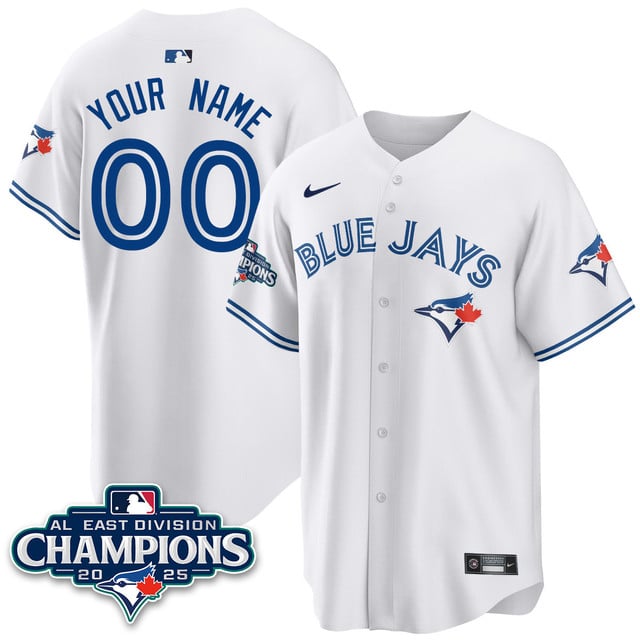 Custom Toronto Blue Jays AL East Division Champions Jersey white