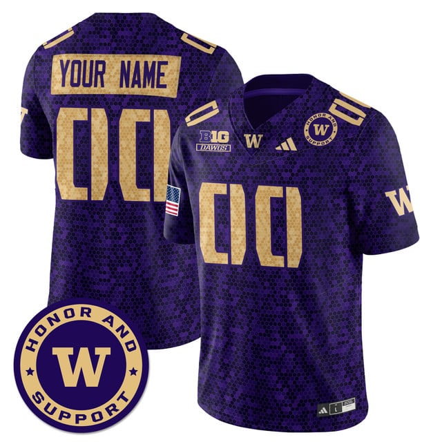 Custom Washington Football Honor and Support Uniform