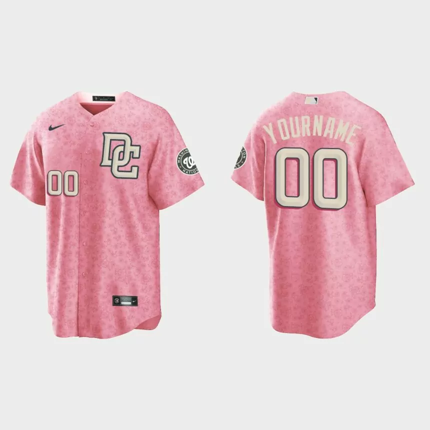 Custom Washington Nationals City Connect Special Edition jersey – Pink