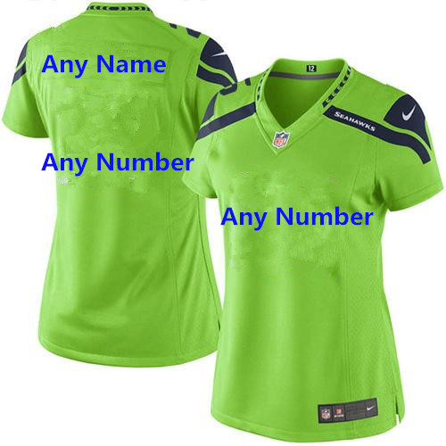 Custom Women Nike Seahawks NFL Limited Rush Jersey 